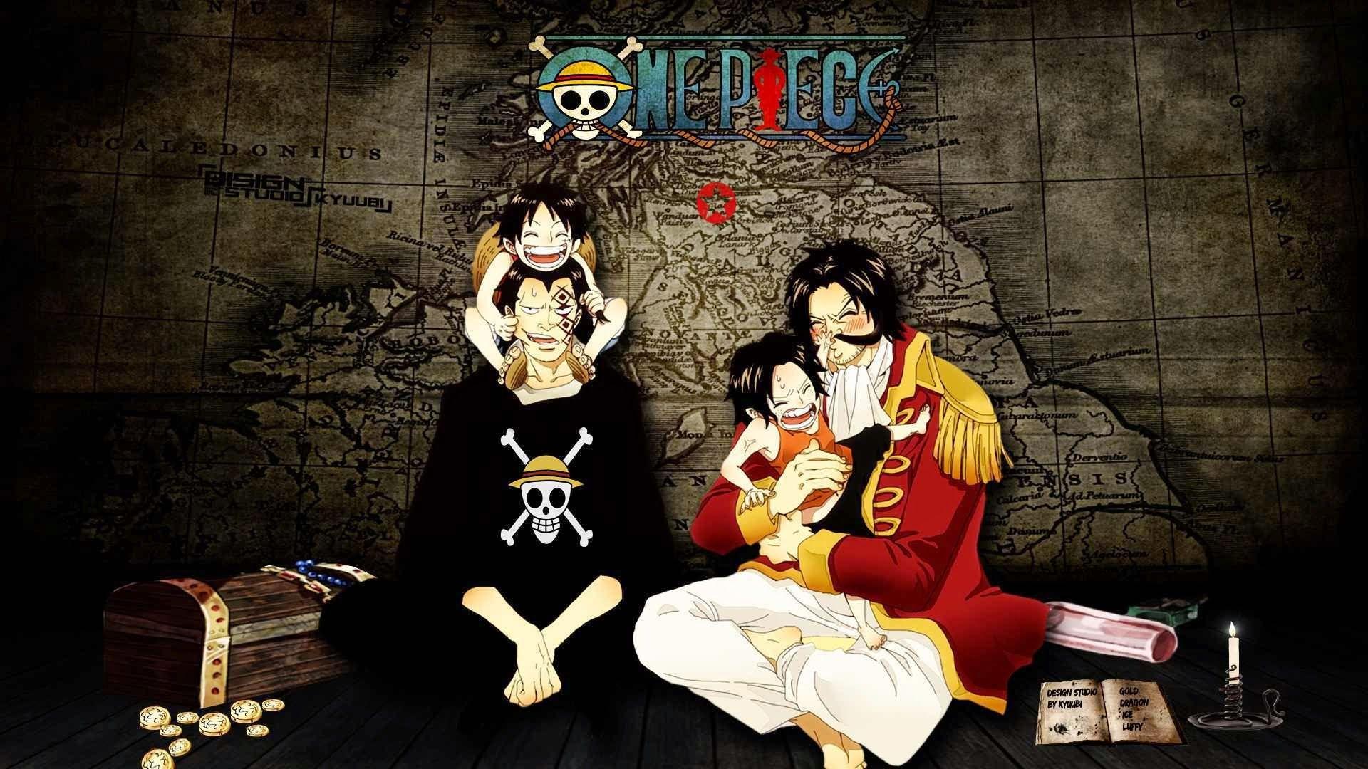 Anime Free Wallpaper: Dragon and Roger One Piece