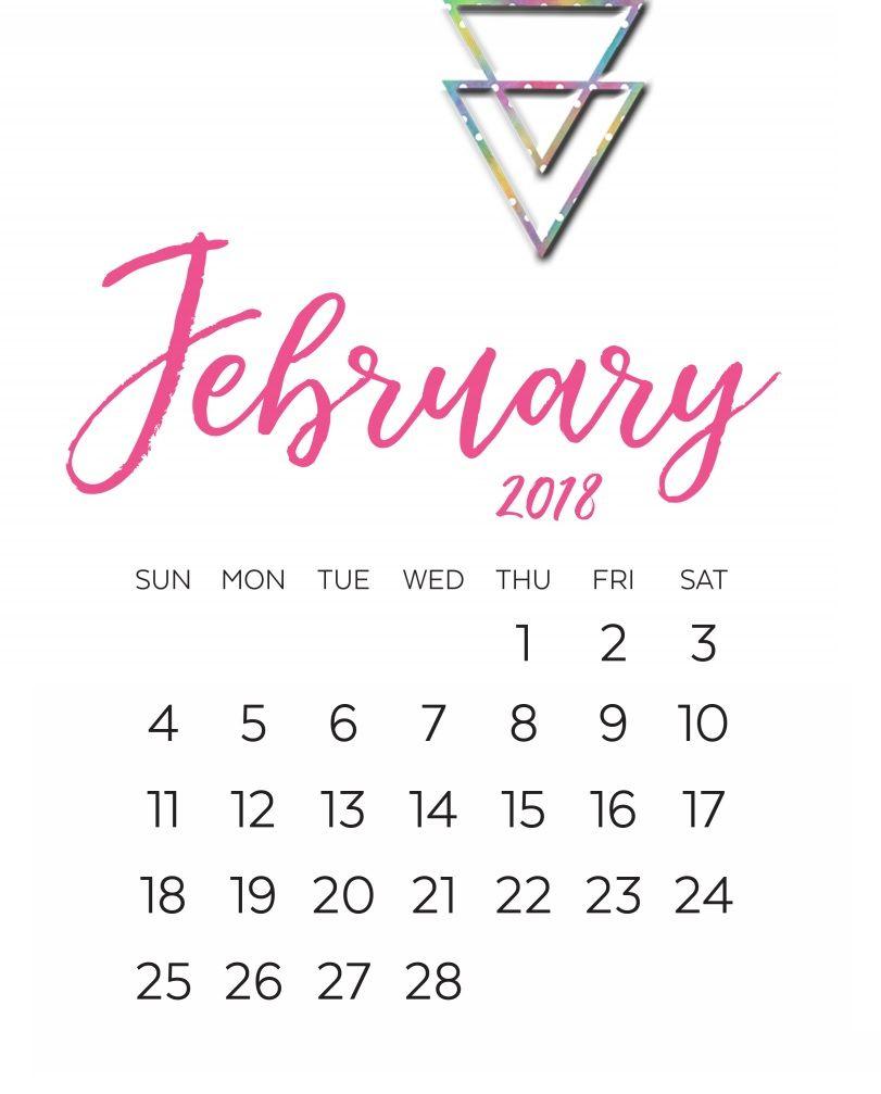 February 2018 Calendar Wallpapers Wallpaper Cave