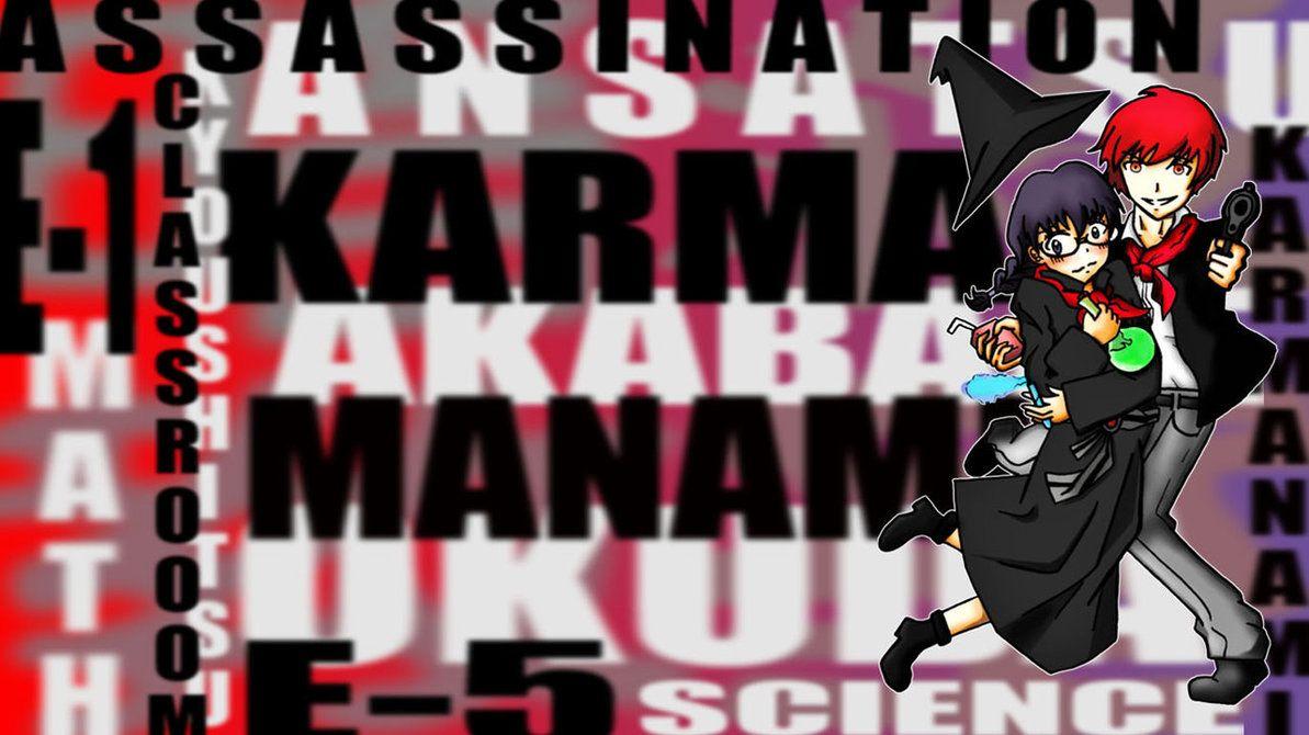 Karma Akabane x Manami Okuda (Karmanami) Wallpaper