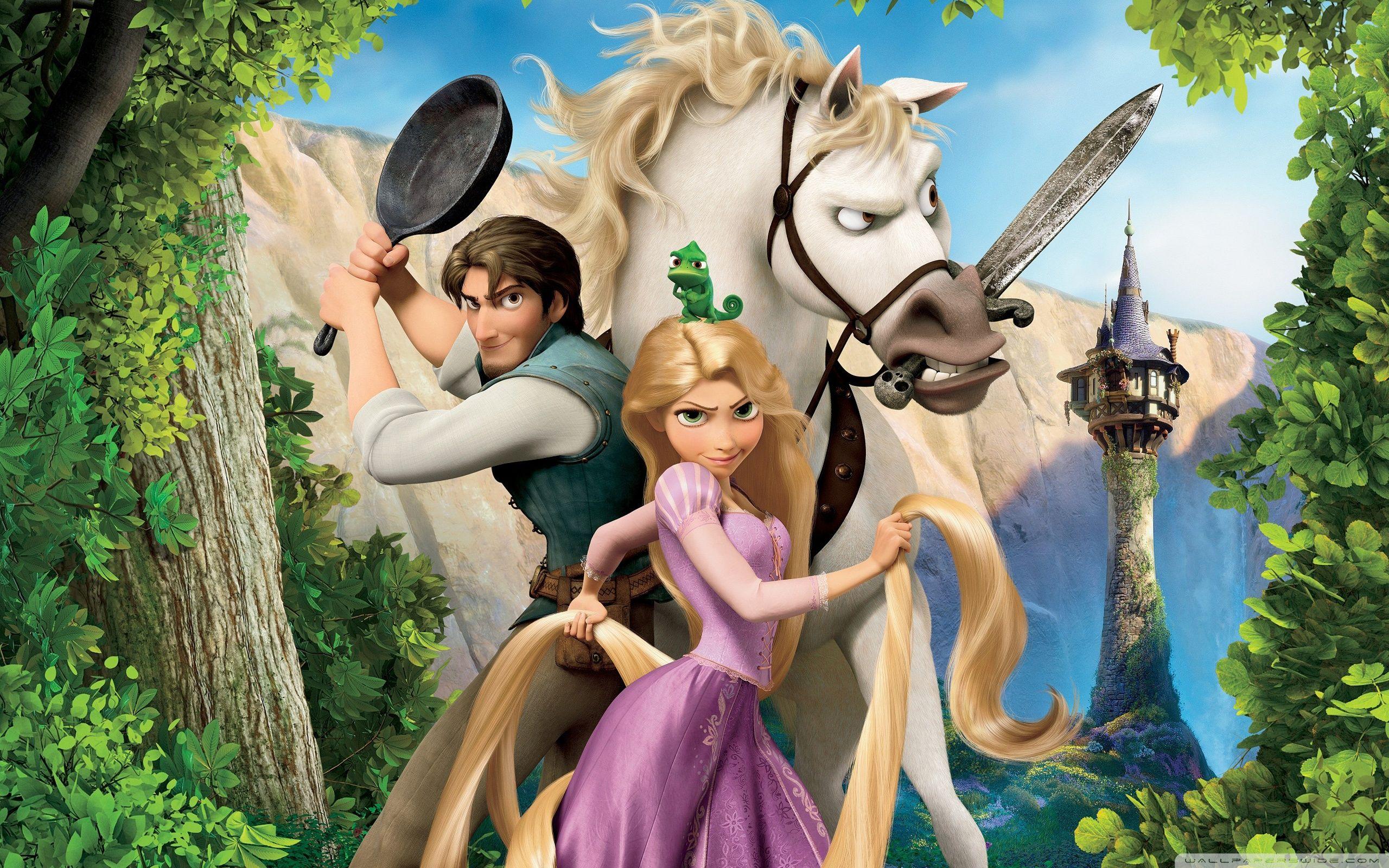 Tangled Rapunzel, Flynn And Maximus ❤ 4K HD Desktop Wallpaper