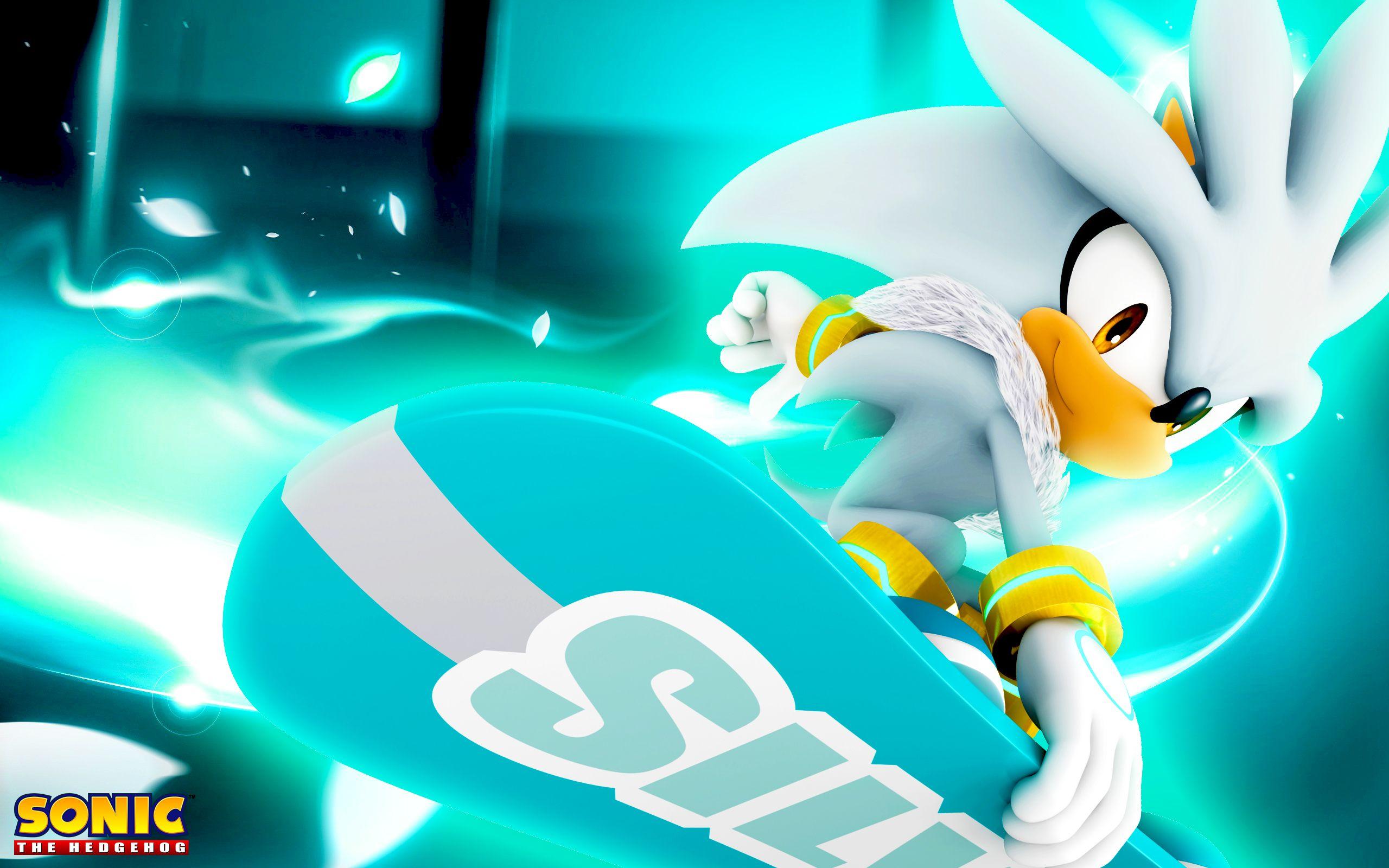 Silver The Hedgehog Snowboarding Wallpaper