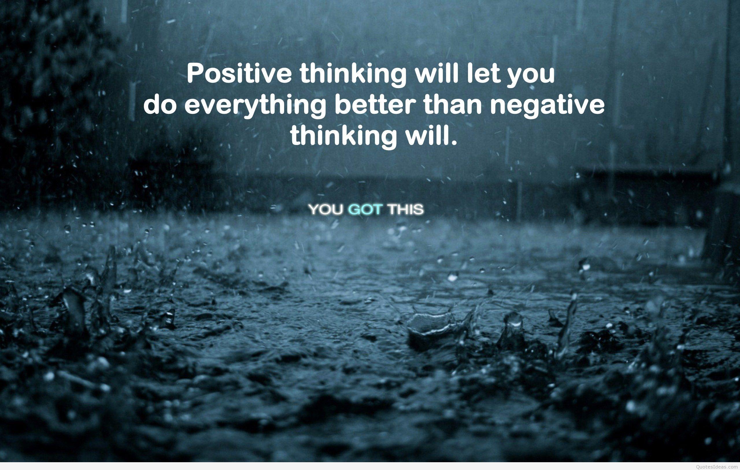 Positive rain wallpaper and positive quotes