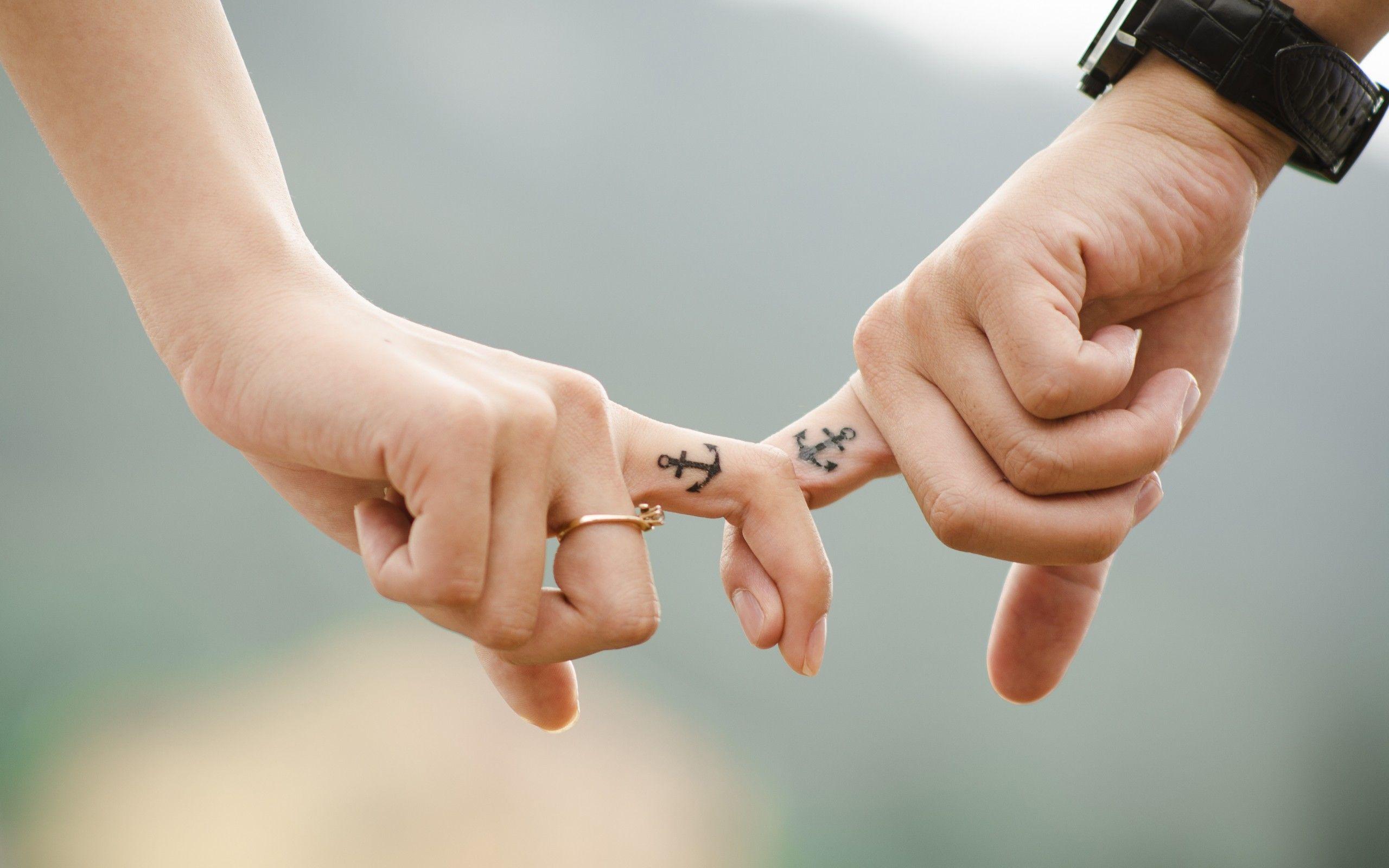 Couple Holding Hands, Anchor Tattoos widescreen wallpaper. Wide