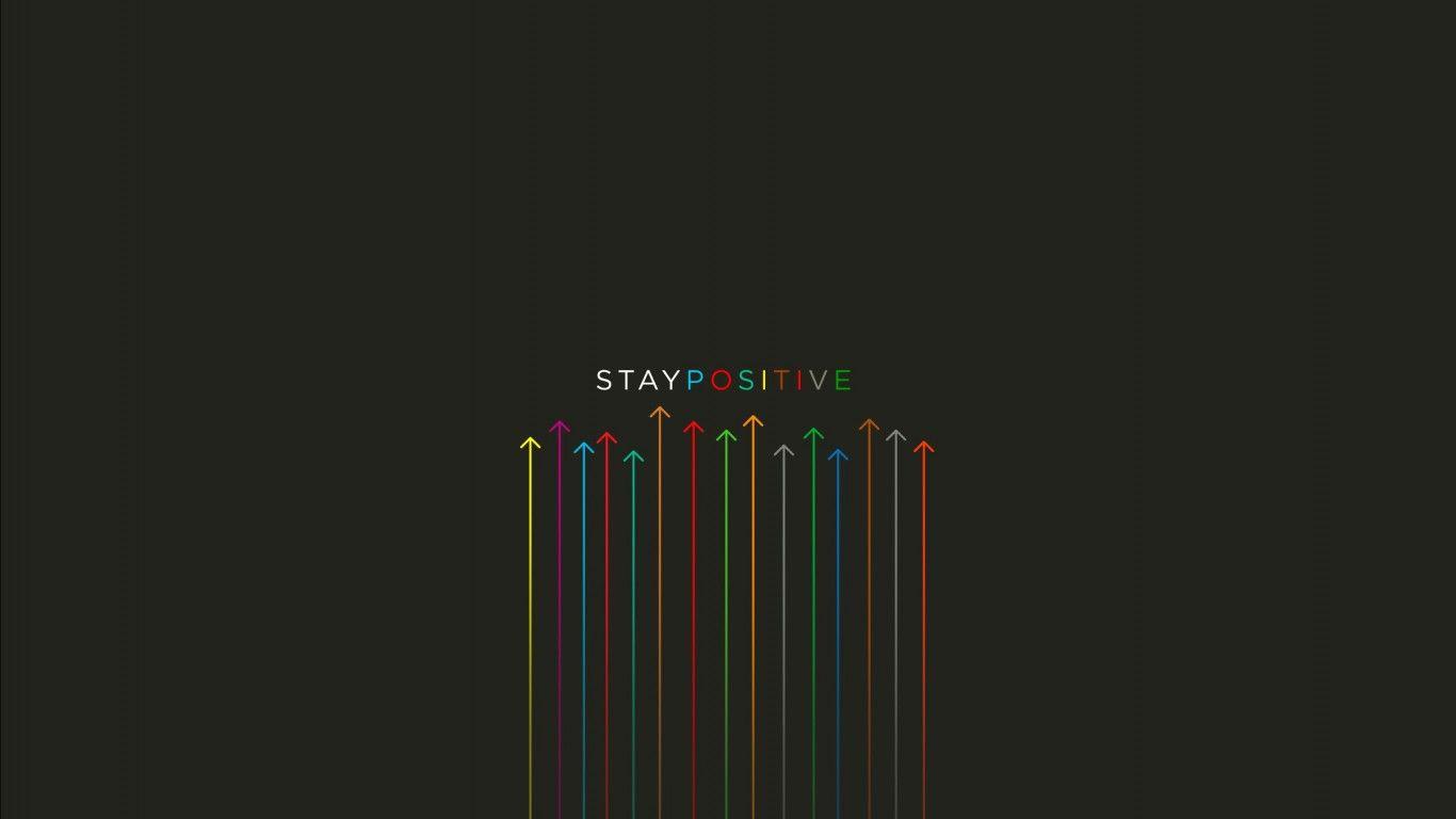 Wallpaper Stay Positive, Quotes, HD, Typography