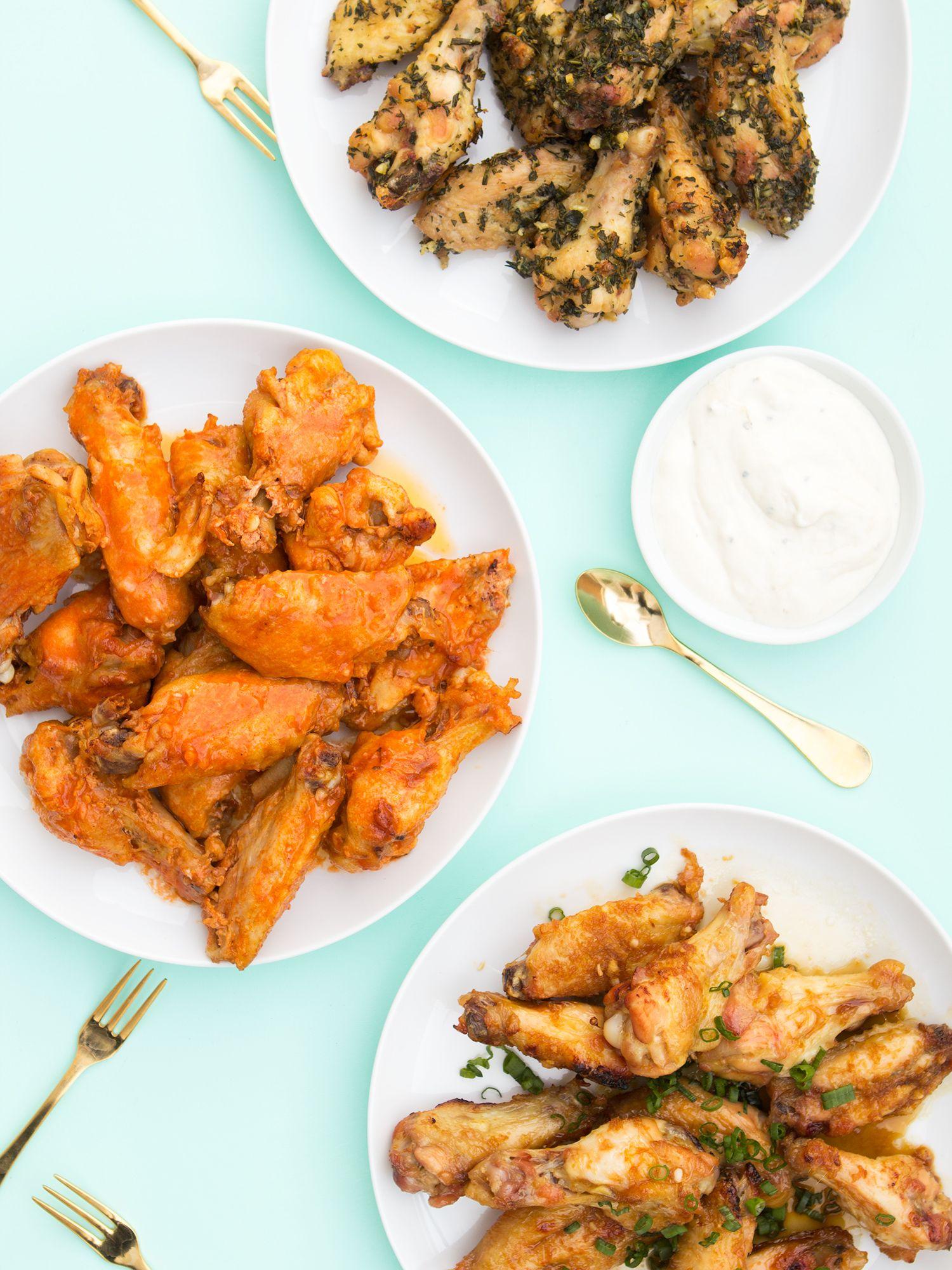 Baked Chicken Wings 3 Ways