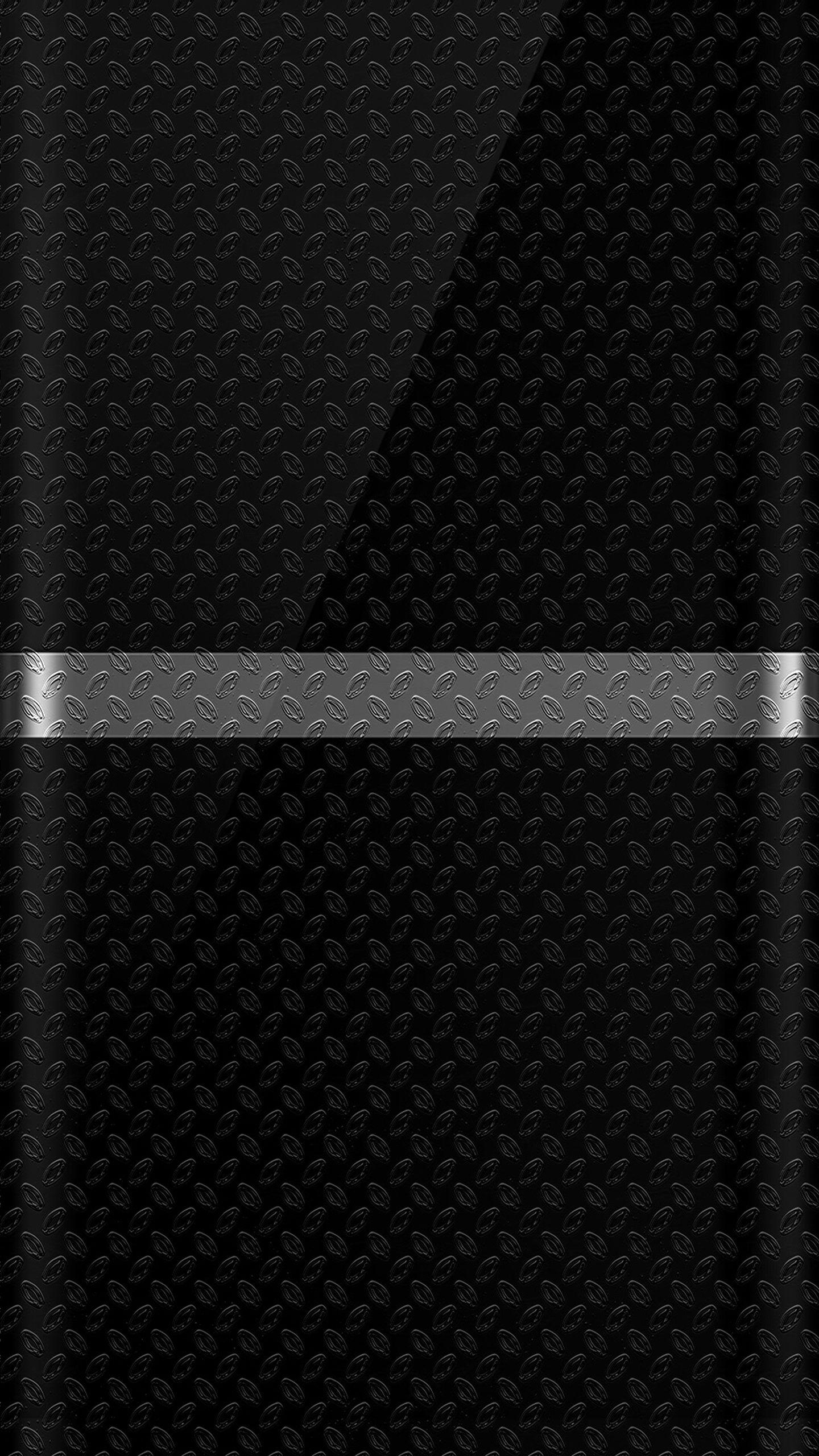 Dark S7 Edge Wallpaper 07 with Black Background and Silver Line
