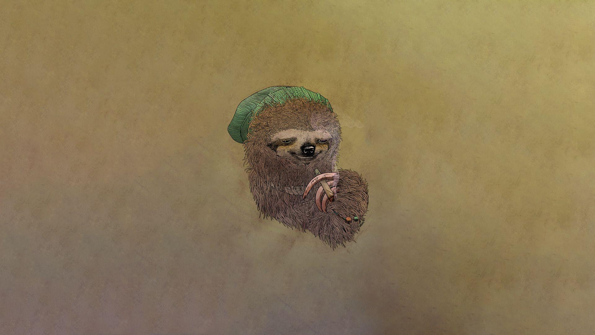 Stoner Sloth Wallpaper [1920x1080] OC Need #iPhone S #Plus