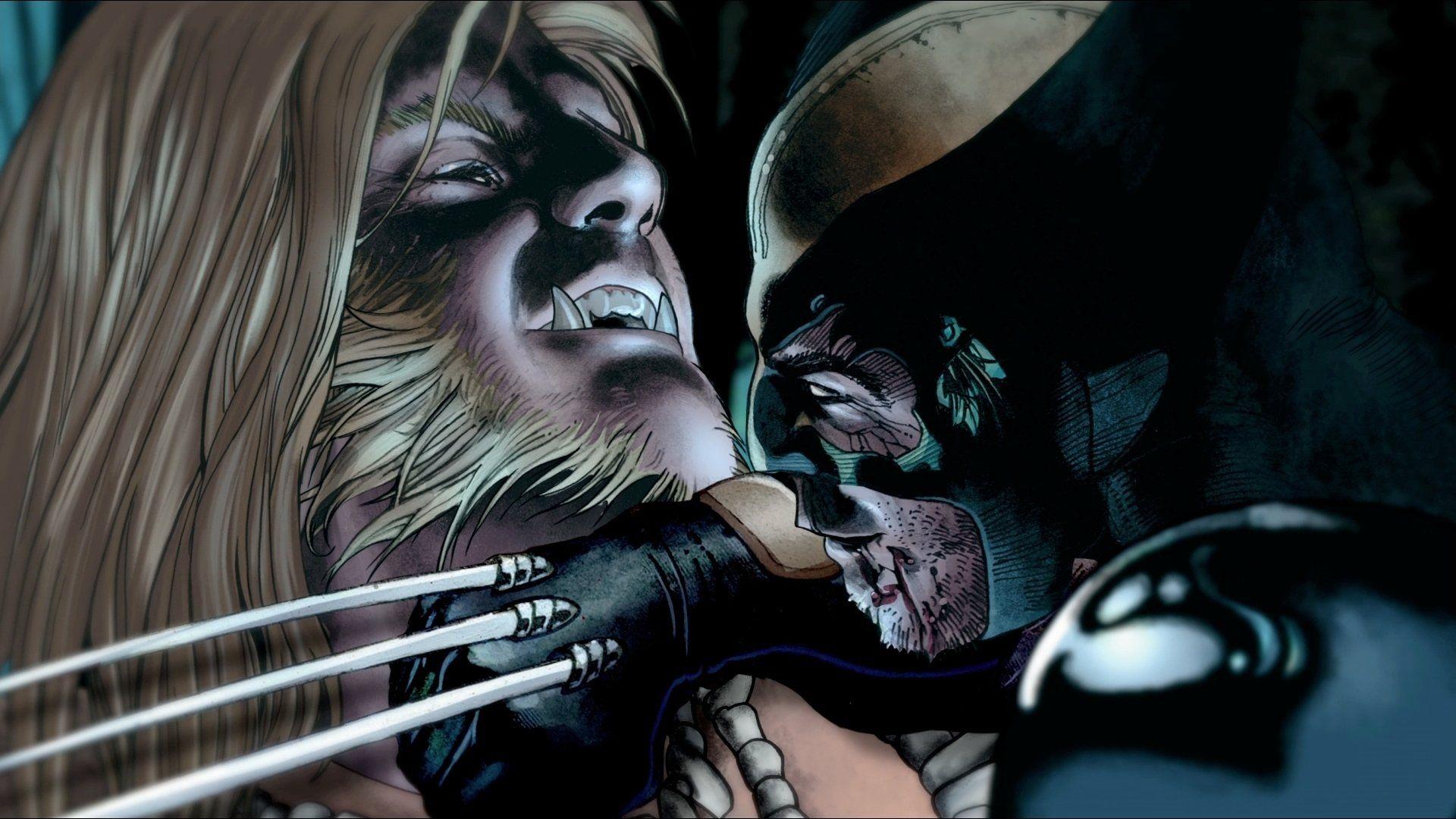 Wolverine vs. Sabretooth Full HD Wallpaper and Background