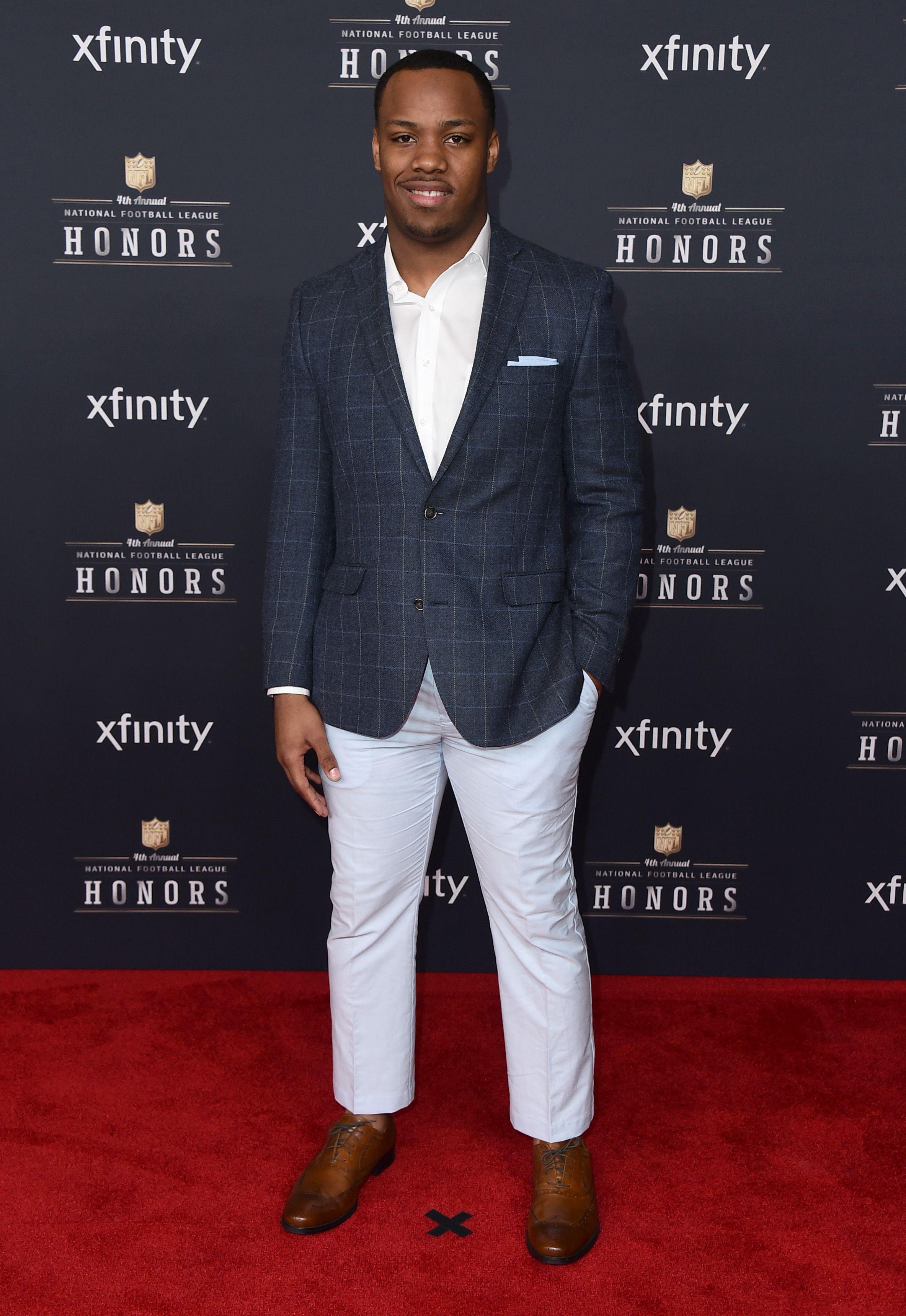 Jeremy Hill of the Cincinnati Bengals arrives at the 4th annual