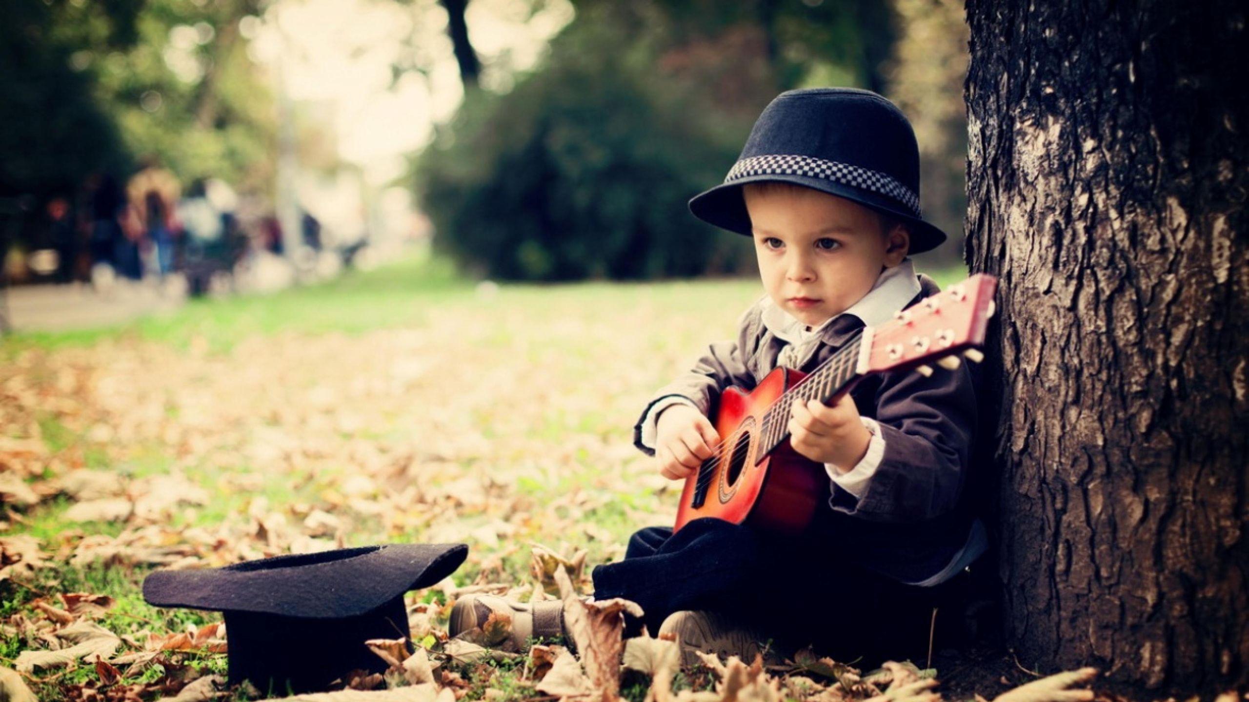 sad boy and girl with guitar