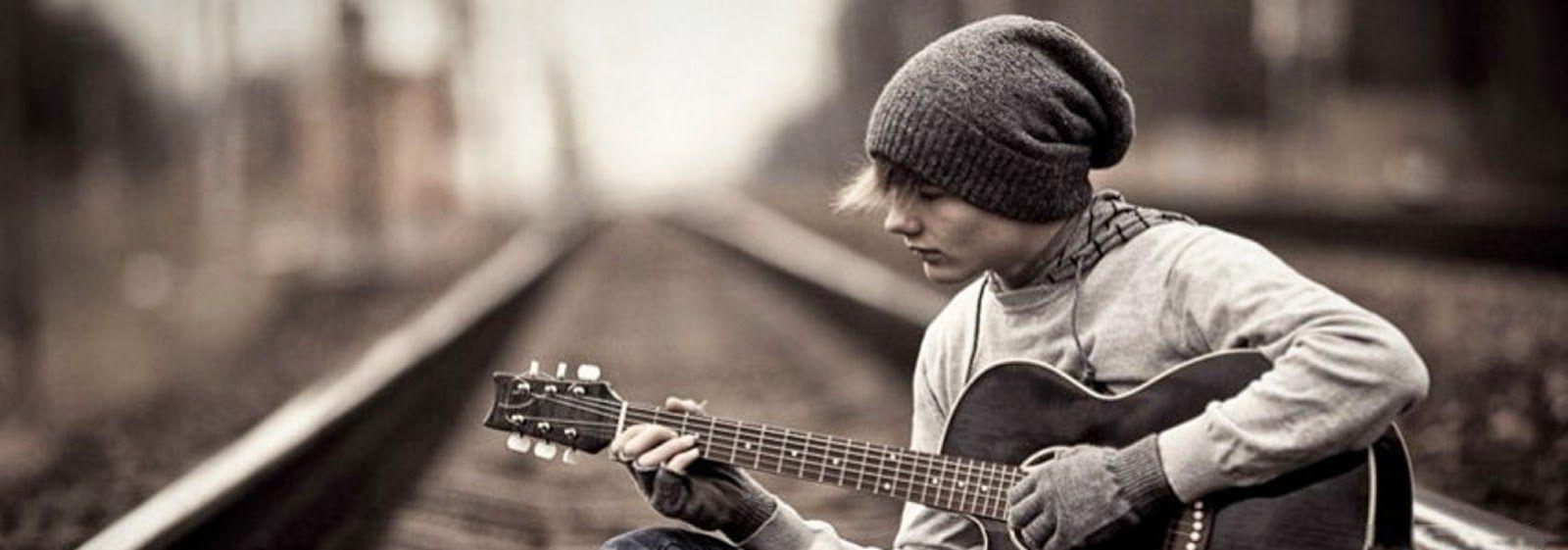 Boy With Guitar Facebook Cover.