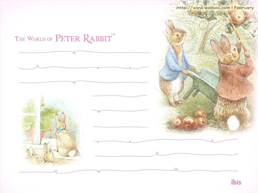 Peter Rabbit Wallpaper Cartoon Co Letter Paper The World Of 4