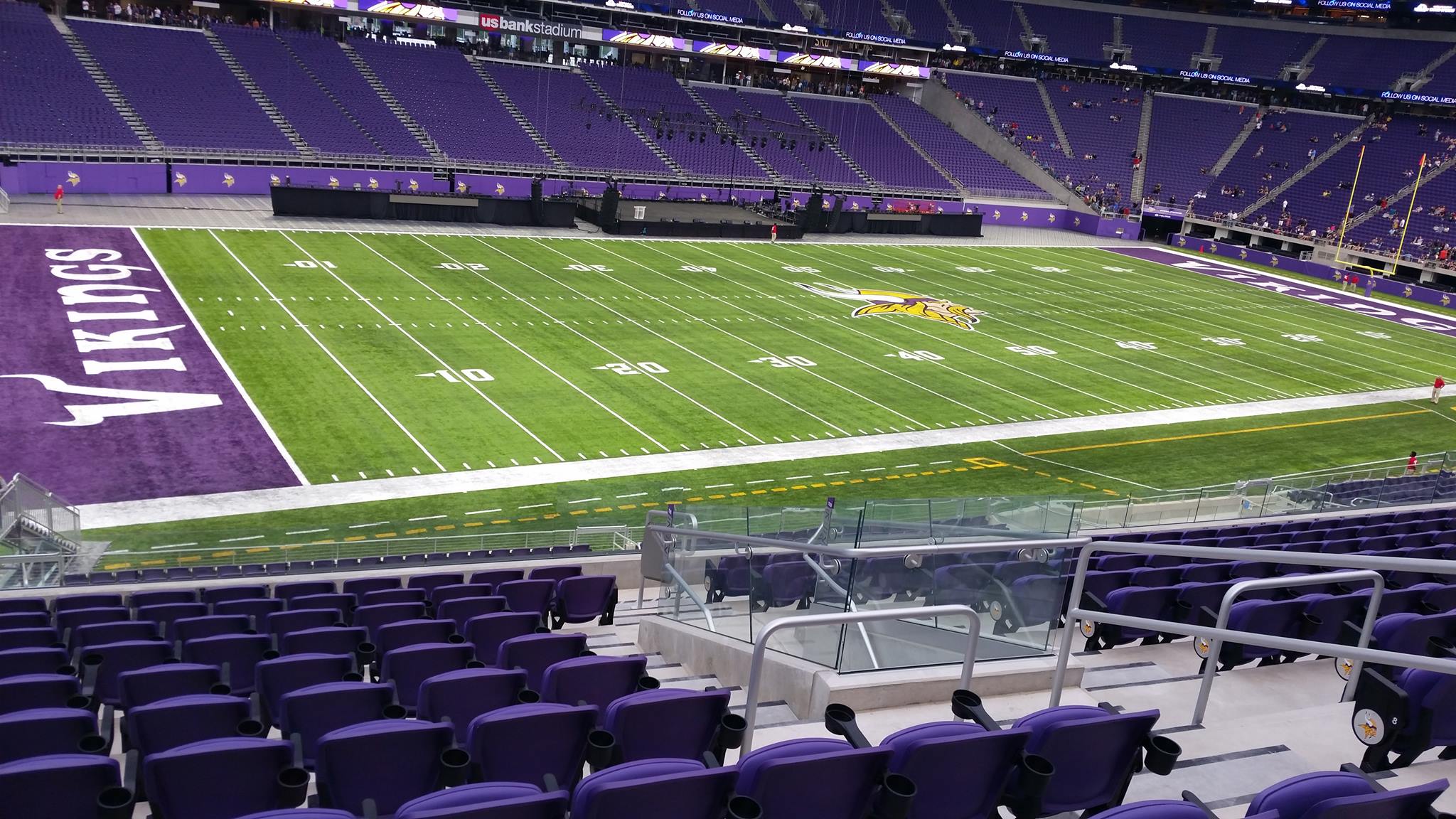 U.S. Bank Stadium section 135 row 11 seat 5 Vikings