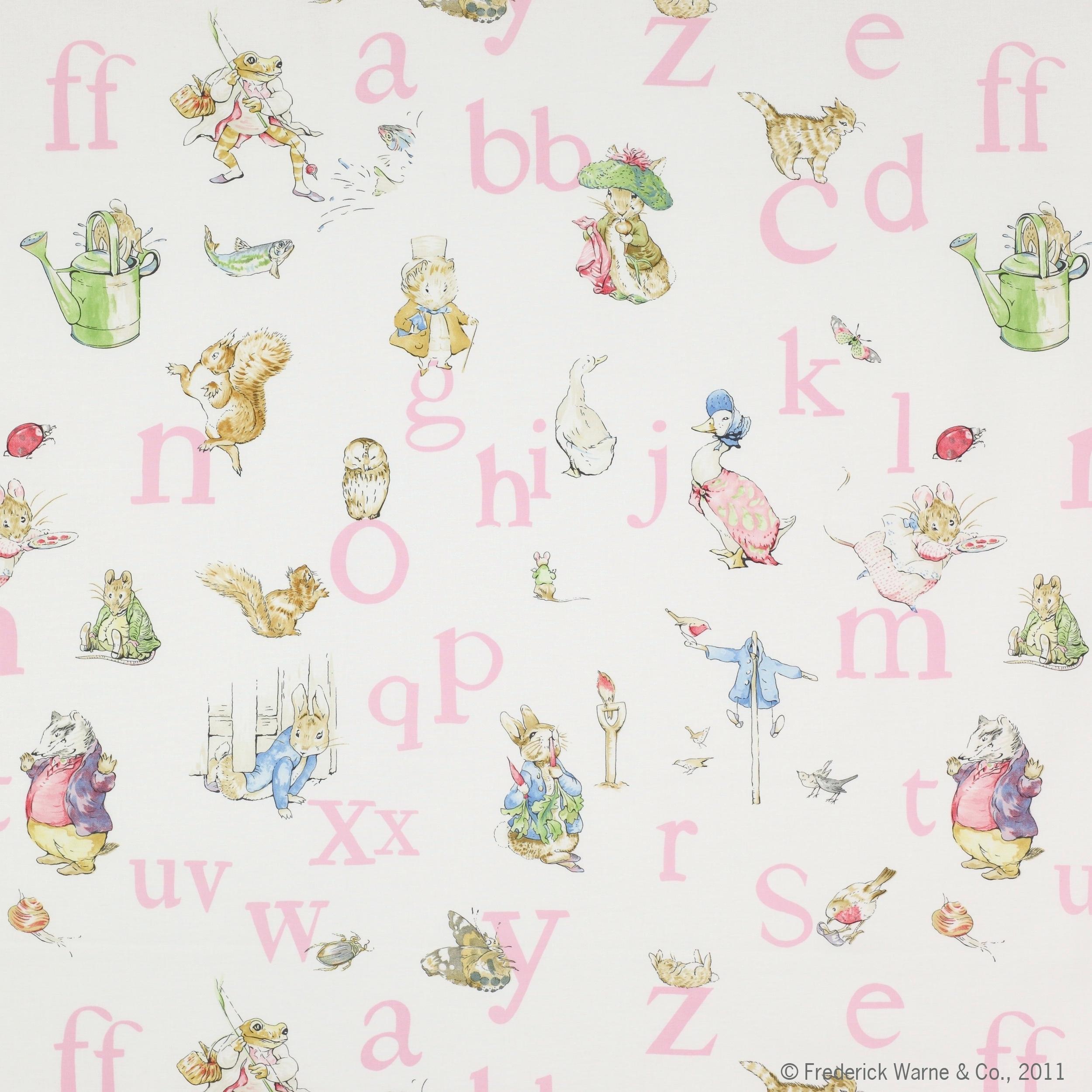Peter Rabbit Wallpaper Alphabet Potter A Fabric Design Library