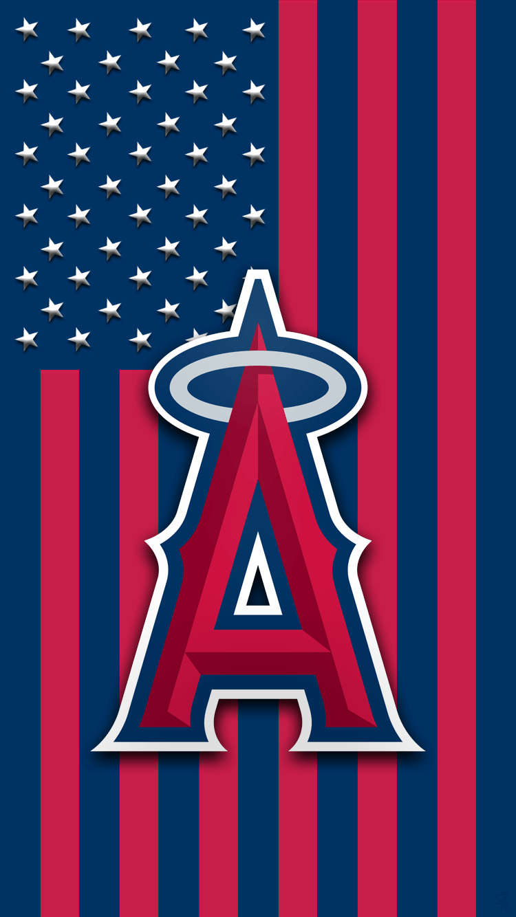 Download Los Angeles Angels Logo On White Wallpaper