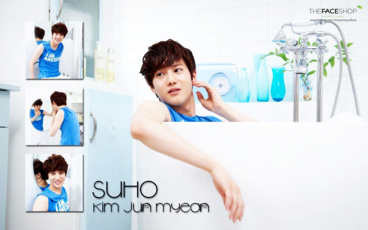 Suho Faceshop Wallpaper. EXO babies <3