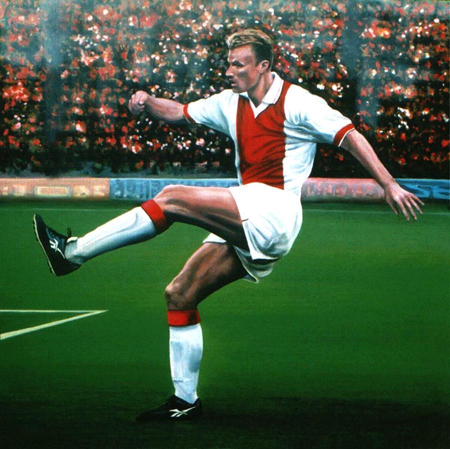 Dennis Bergkamp Ajax Painting Bergkamp Ajax Fine Art