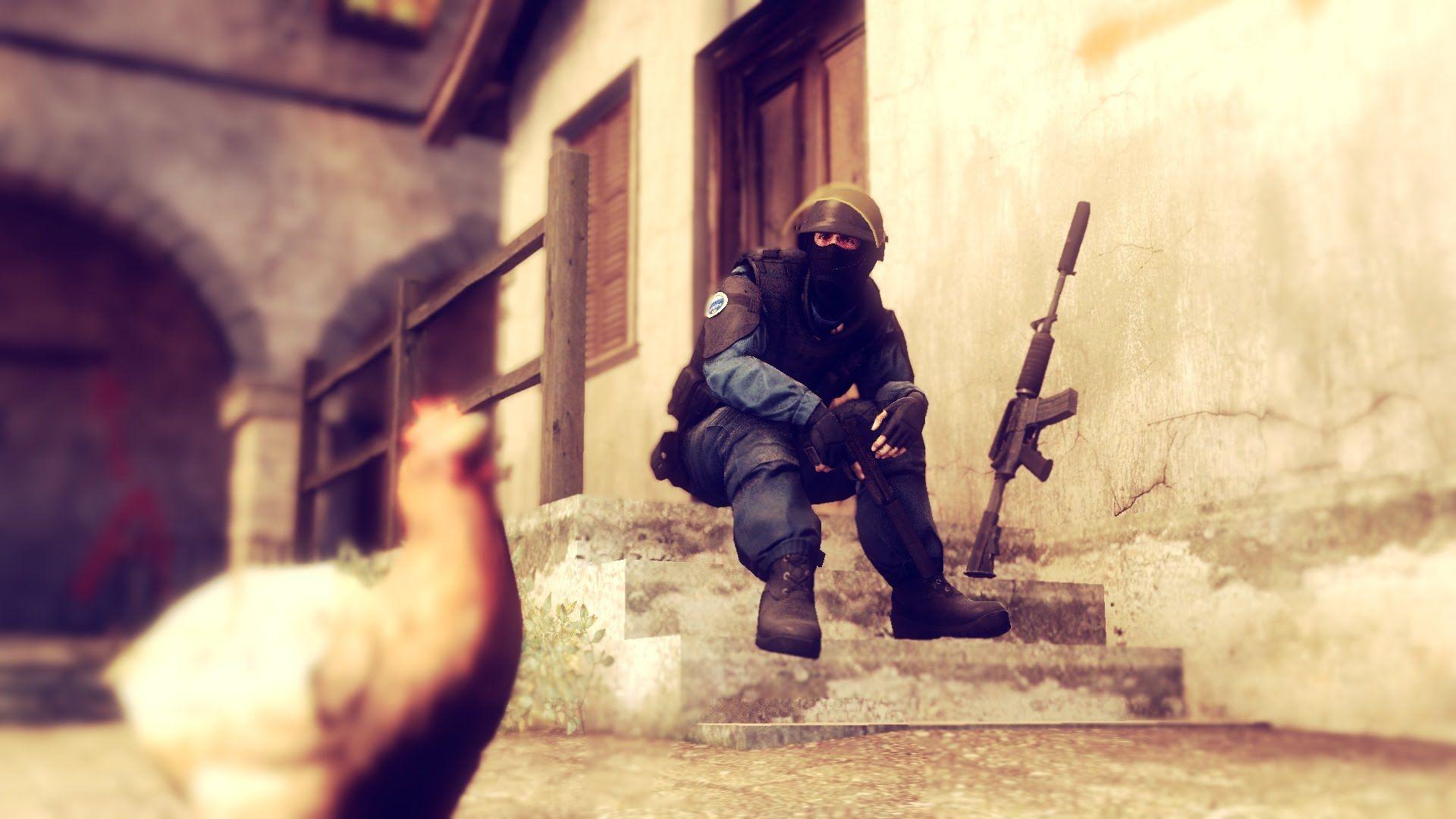 COUNTER STRIKE CS GO sangue e arma 4K baixar papel de parede