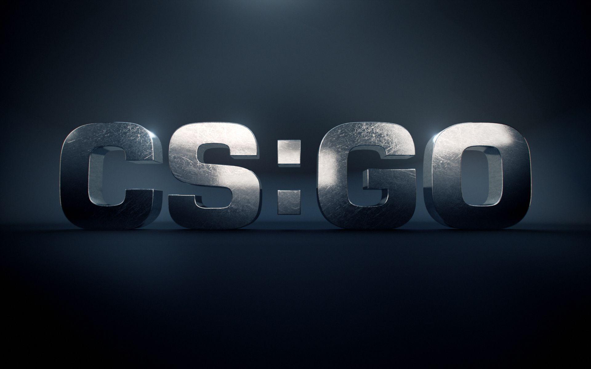 CS: GO, 3D logo wallpaper
