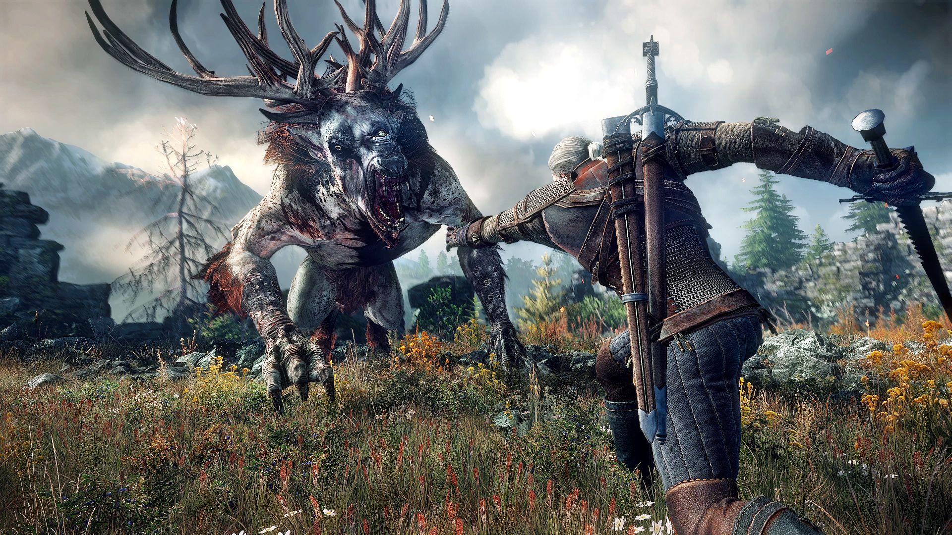 Image The Witcher The Witcher 3: Wild Hunt Armor Swords 1920x1080
