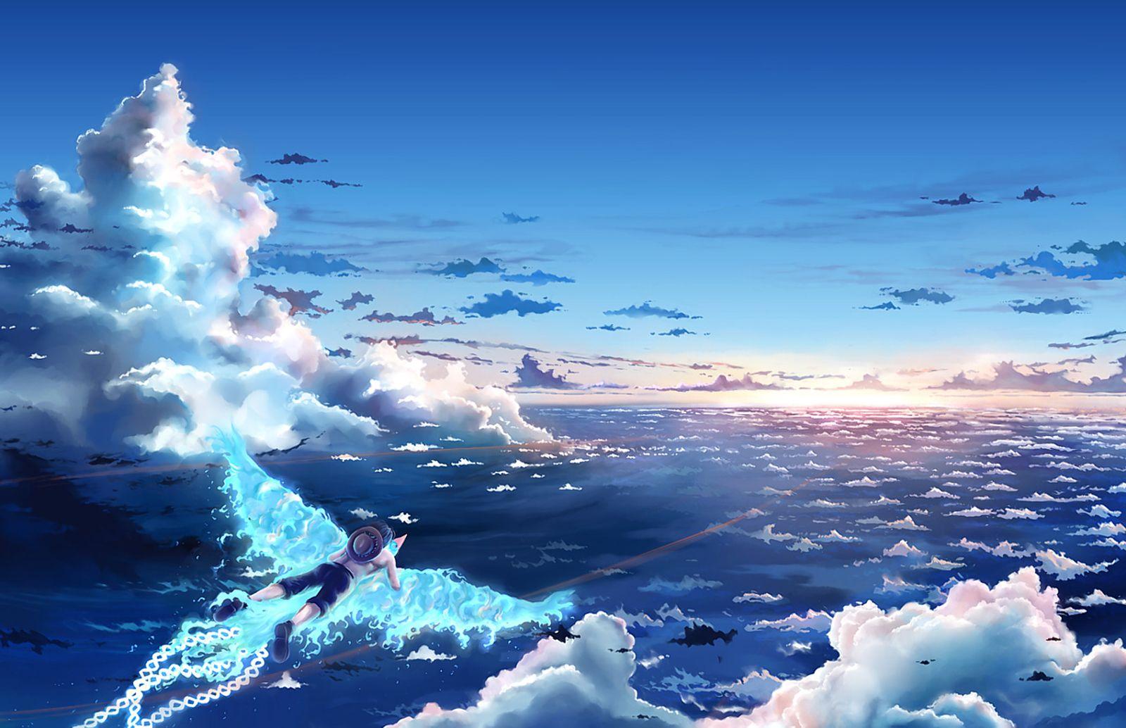 hd wallpaper: Ace Marco Phoenix Flying Sea Clouds 0575