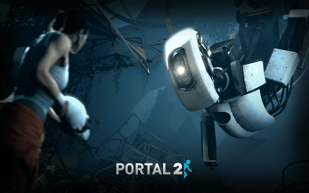 Wallpapers : Portal 2, Portal game, GLaDOS, light, darkness