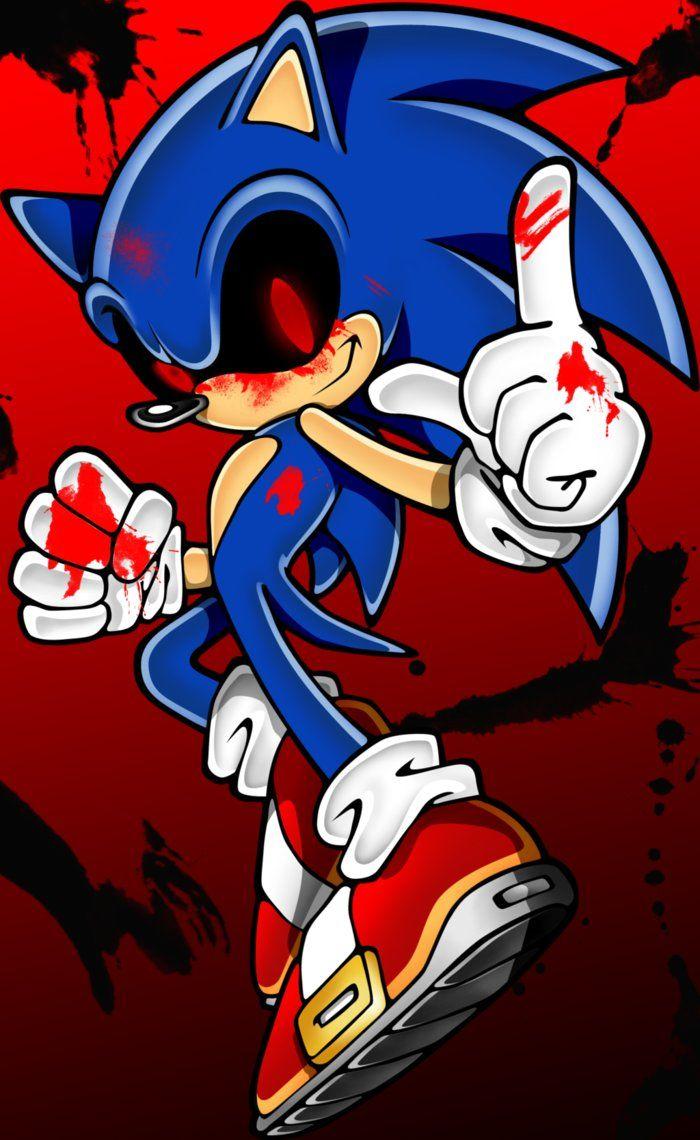 Download Sonic Exe Black Background Wallpaper