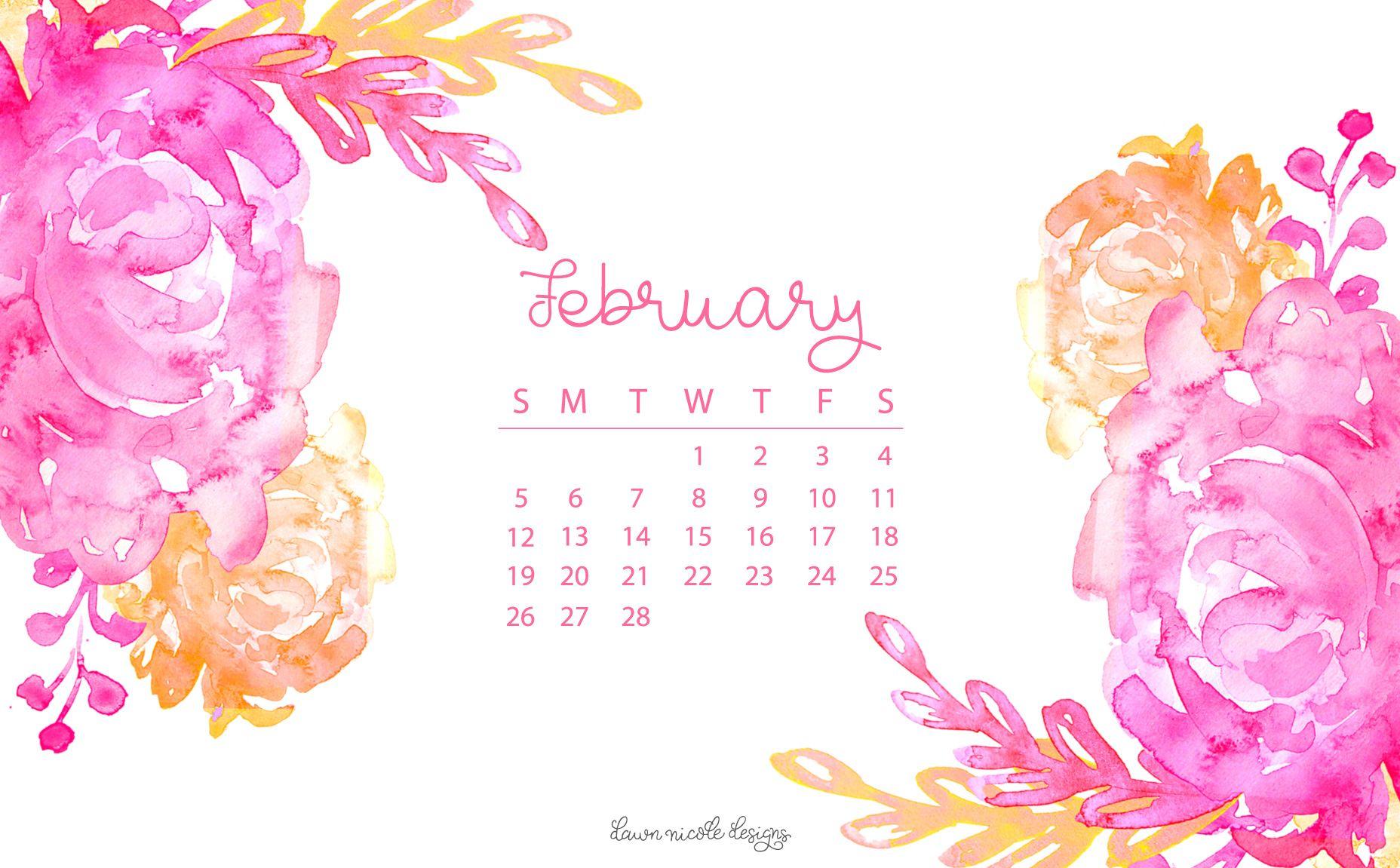 calendar background february 2018