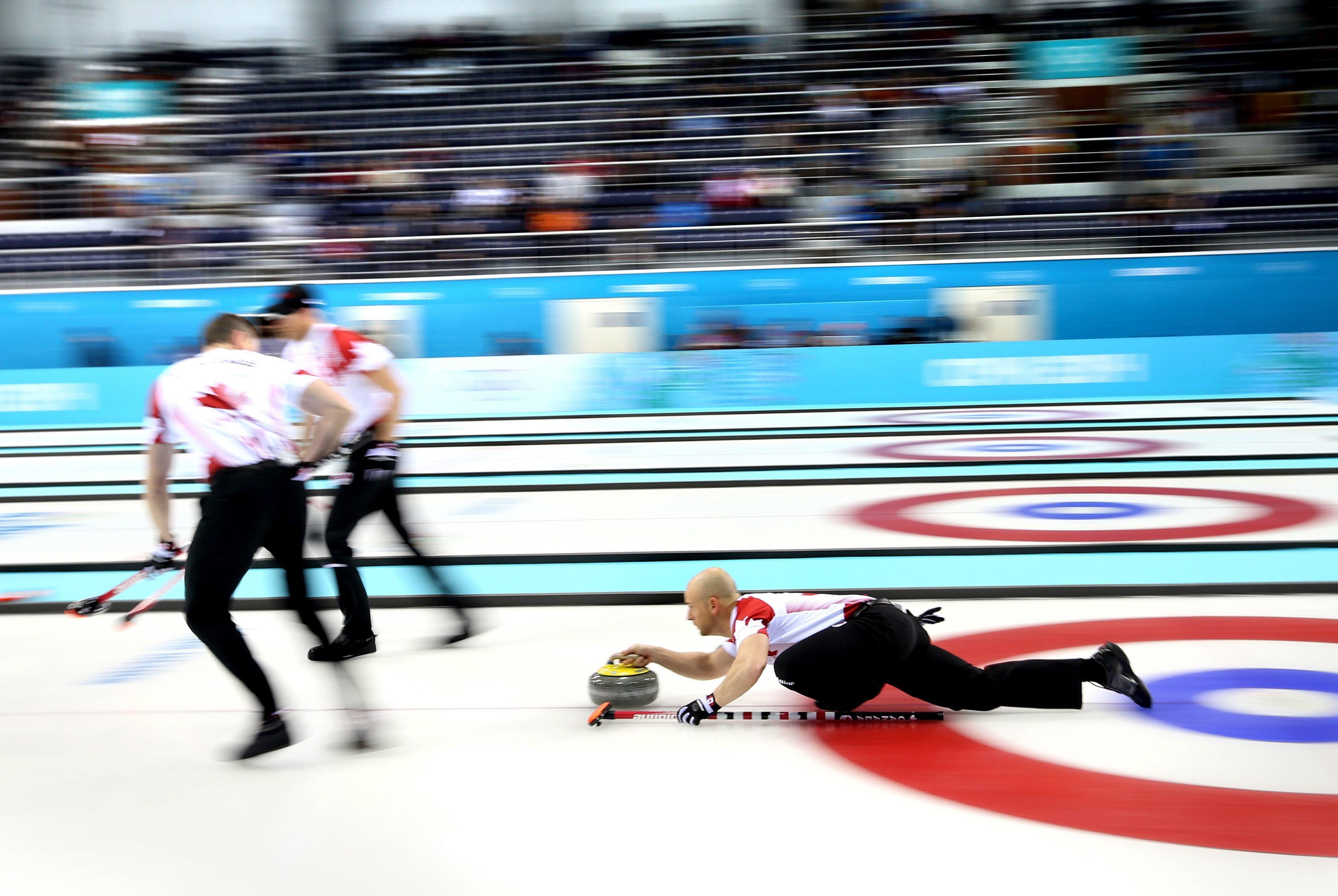 Curling competition at the Olympic Games in Sochi wallpaper