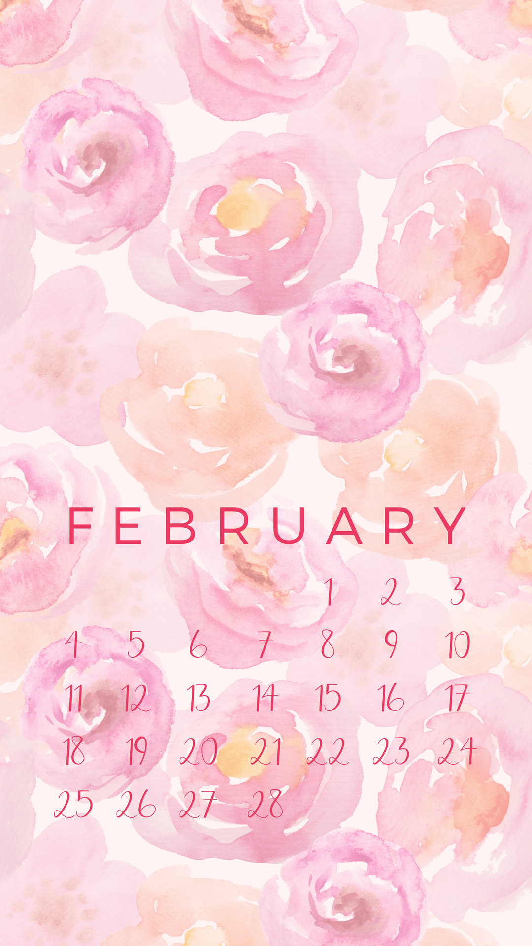 February 2018 Smart Phone Wallpaper + Kin