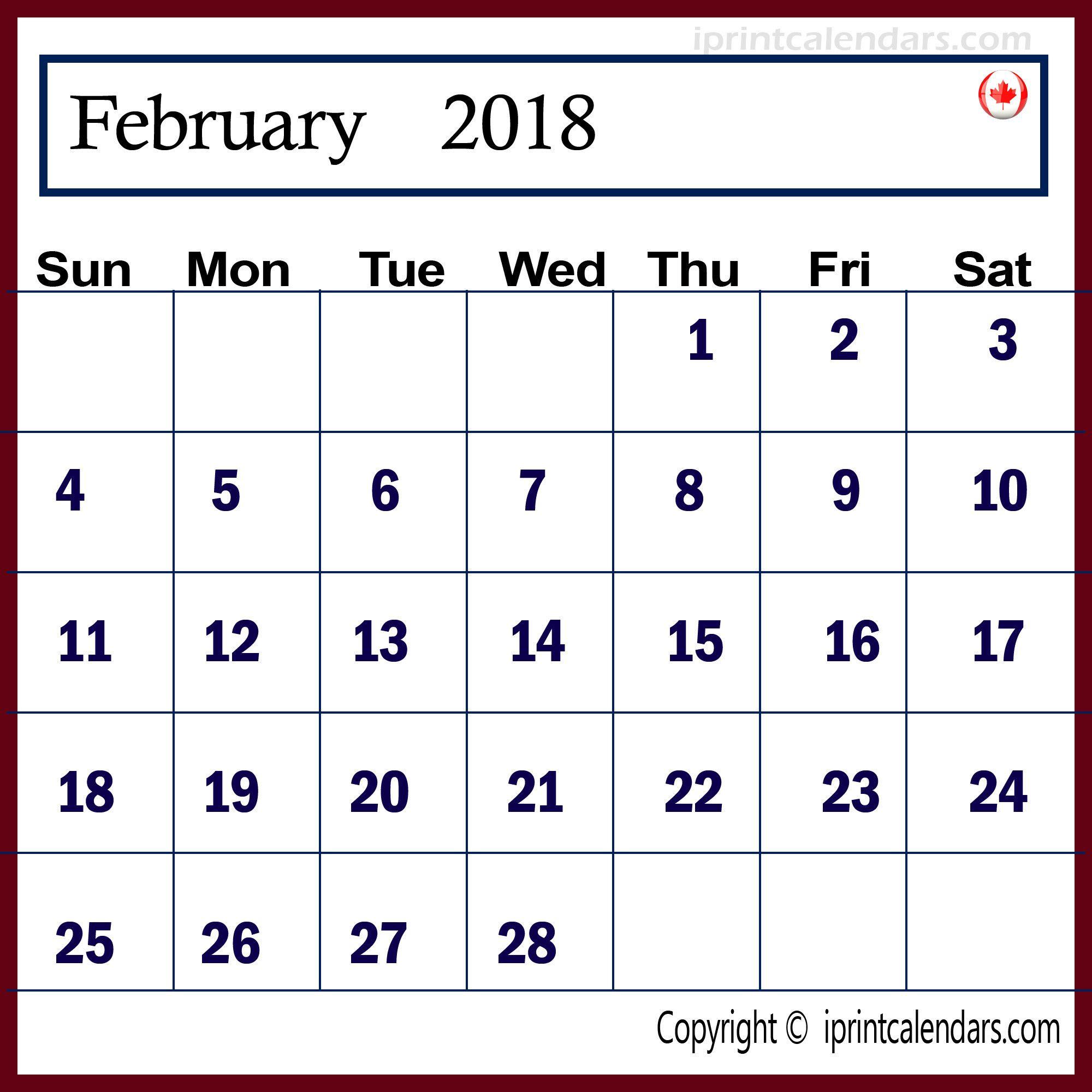 Desktop Wallpaper Calendar February 2018