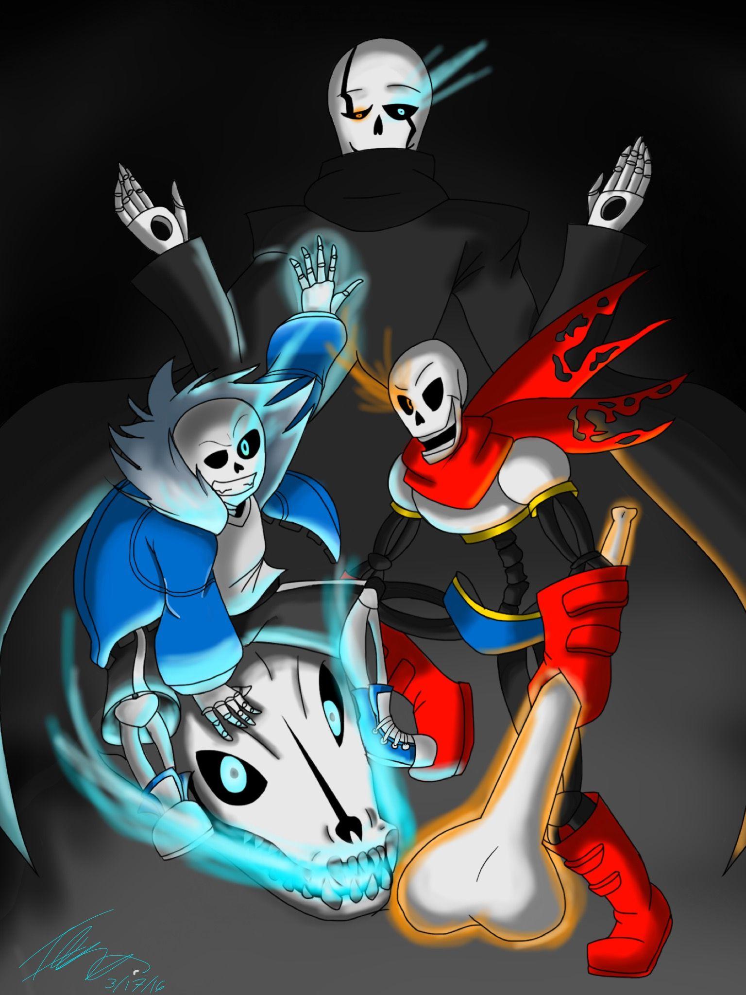 Undertale- Sans, Papyrus, and Gaster