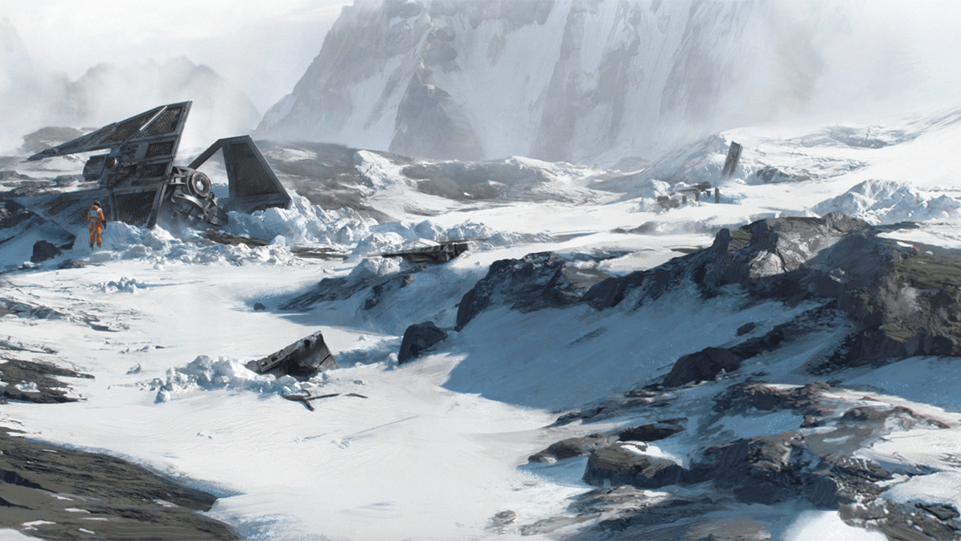 Wallpaper, Star Wars, snow, winter, Arctic, tundra, ridge, piste