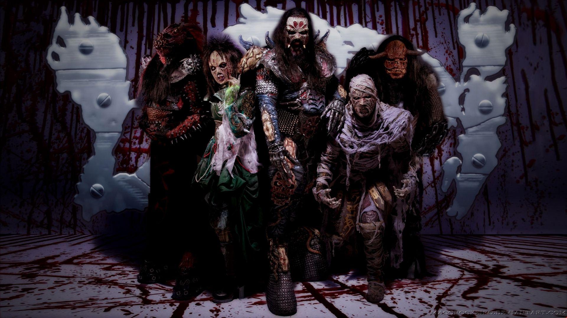 lordi, monsters, blood Background. HD Wallpaper 5k