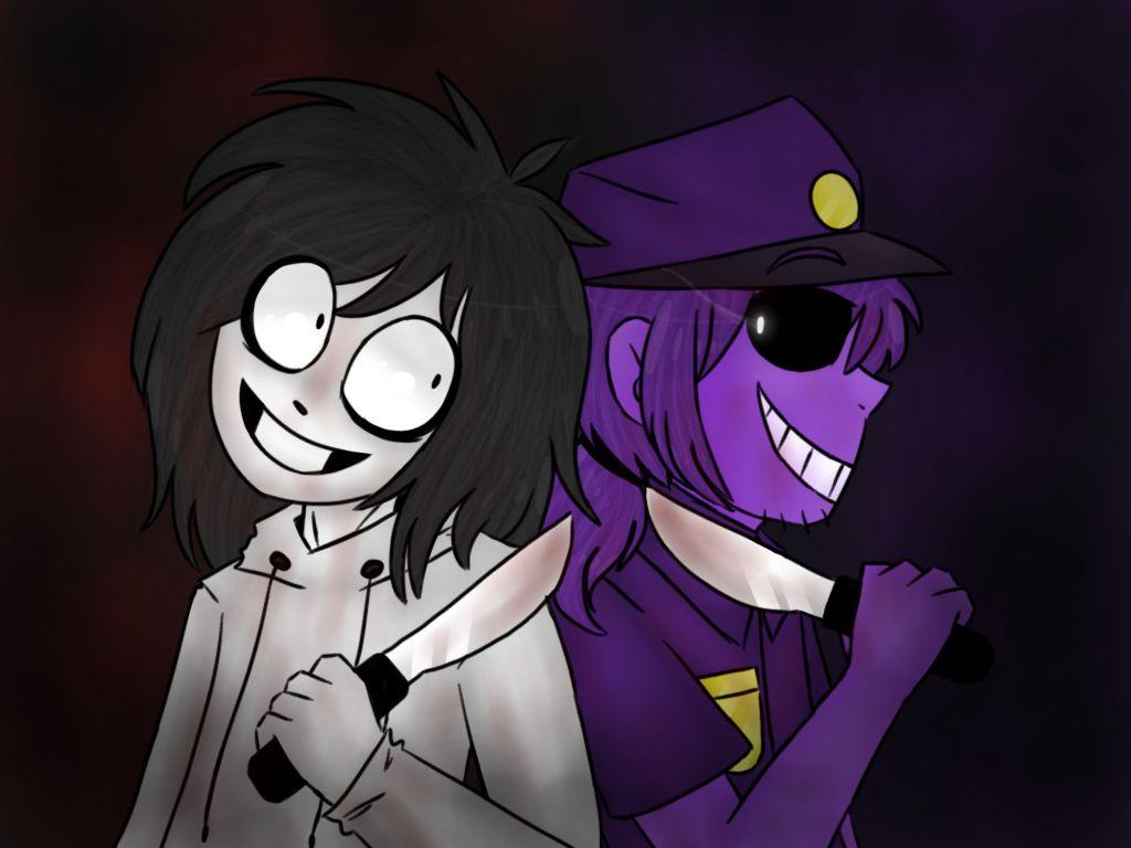 Jeff and Purple Guy by CakeWolf14
