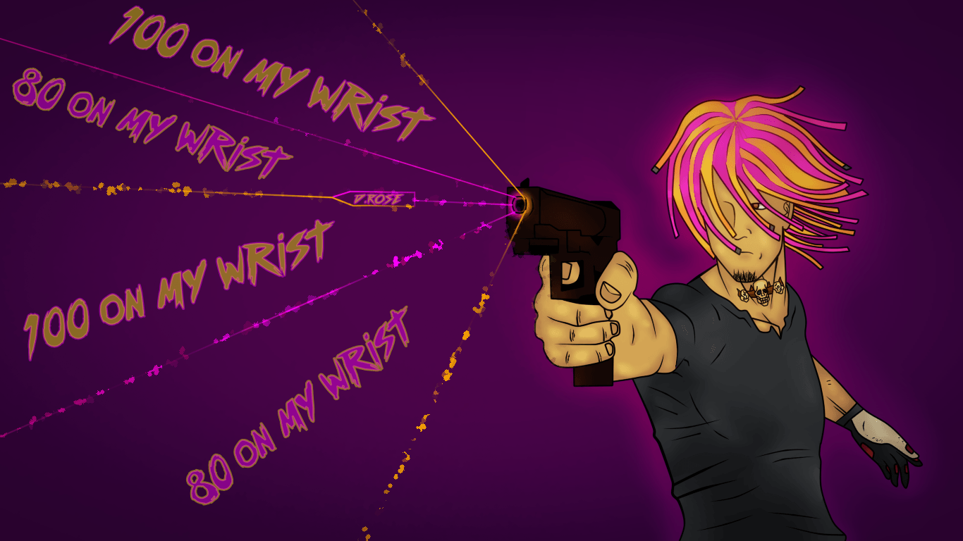Lil Pump Wallpaper. Rose [1366x768] :) By The Thing Goes Skra