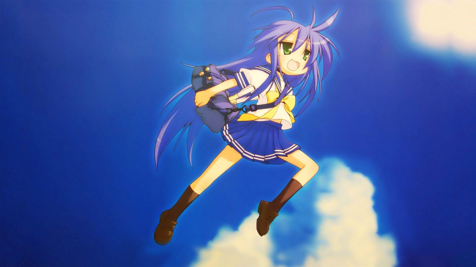 Flying Izumi Konata Star HD desktop wallpaper, Widescreen