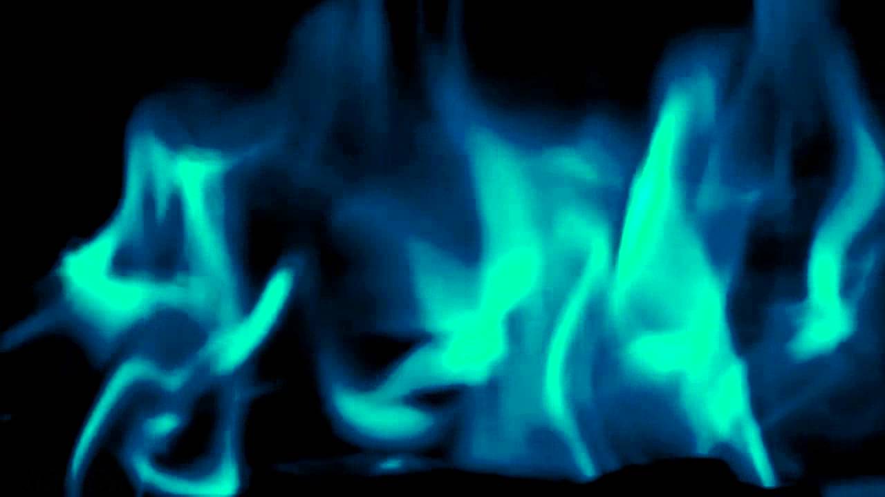 Cool blue flames slow motion dark blurry backgrounds effect V13852b