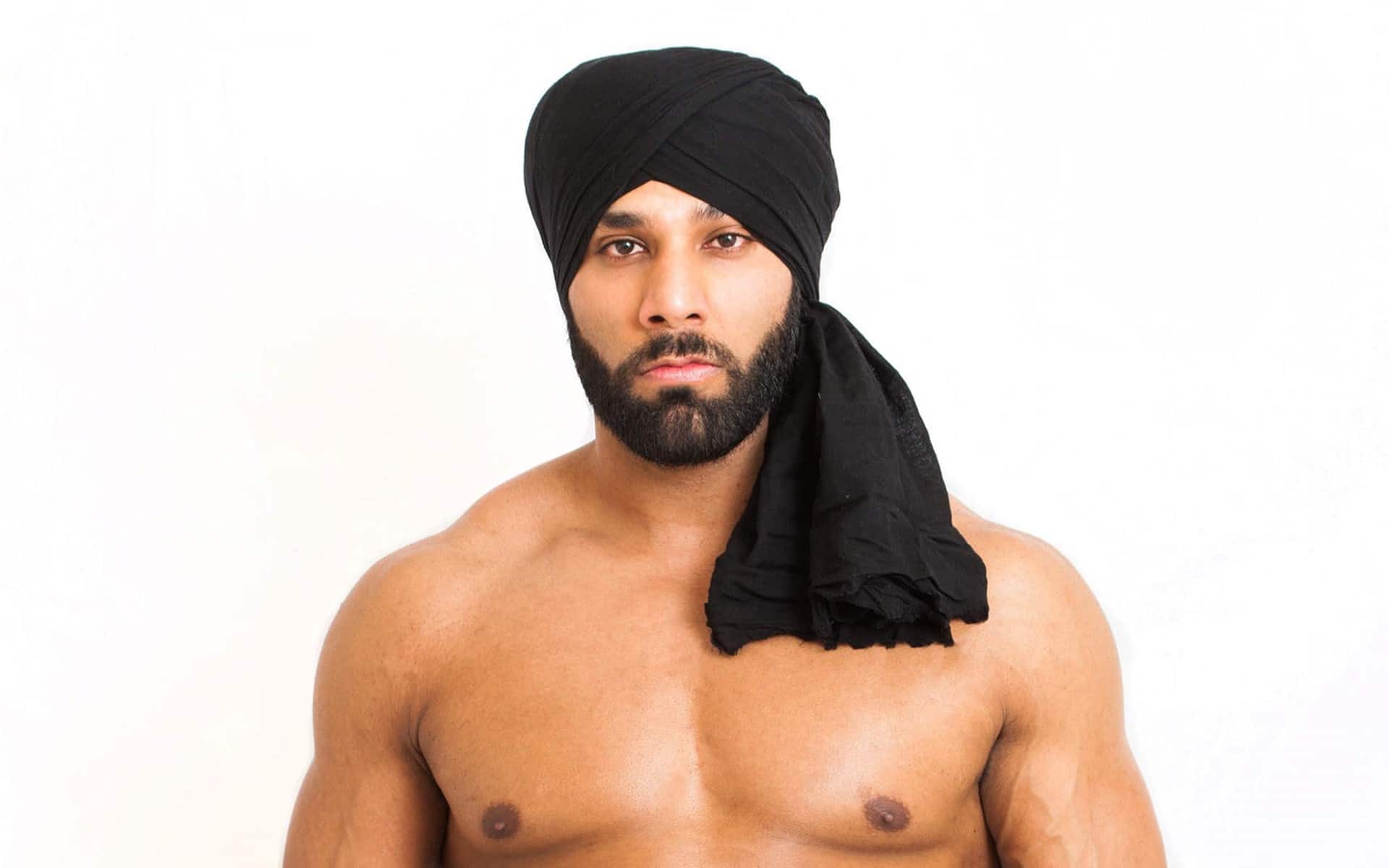 Indian Punjabi Jinder Mahal WWE Champion Black Belt Turban Image