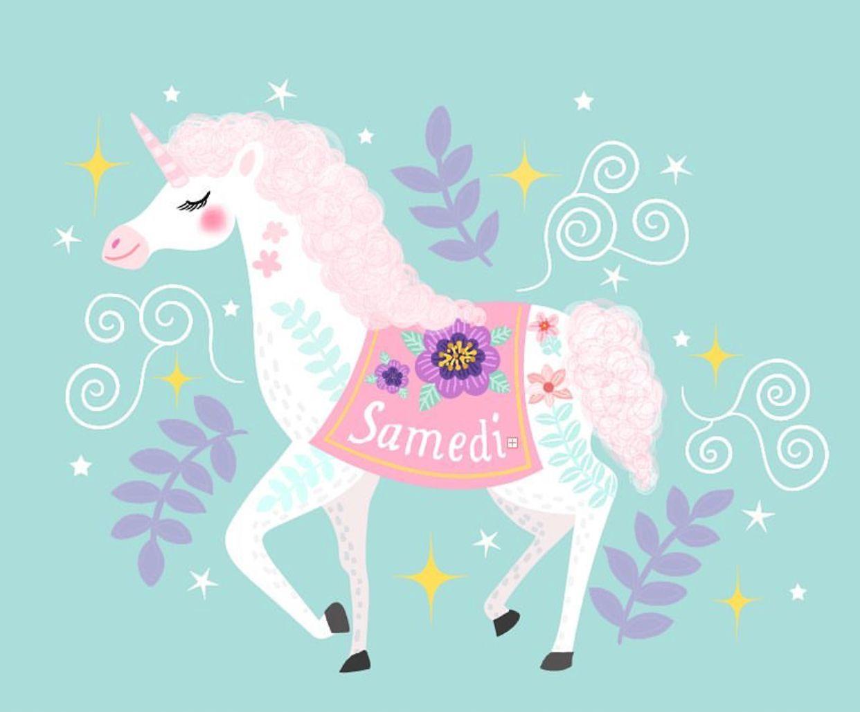 Saturday Is A Unicorn With Candy Floss Hair & Sparkles