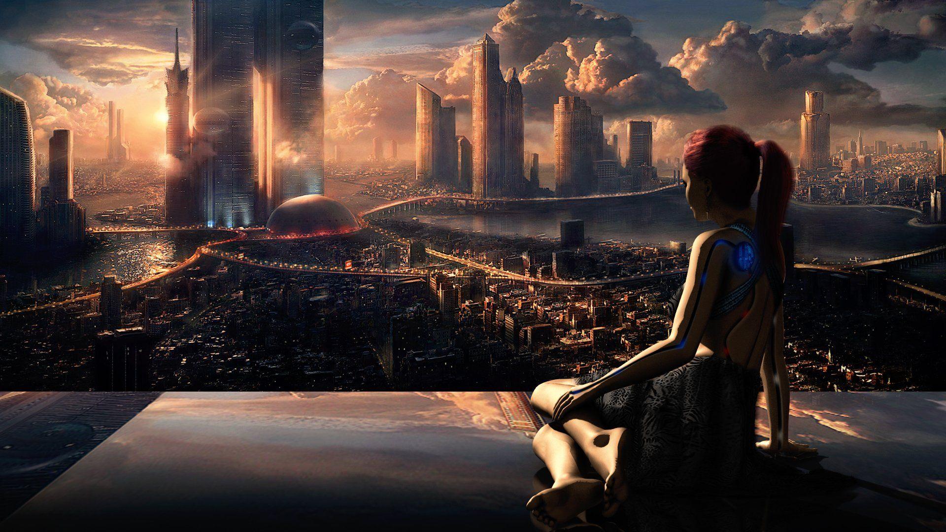 Futuristic City HD Wallpaper and Background Image