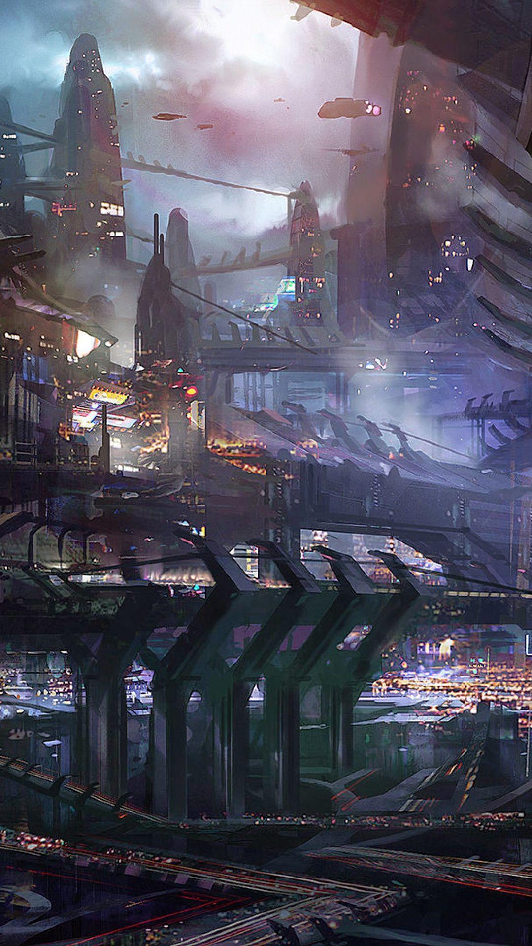 Sci Fi City HD Android Wallpaper free download