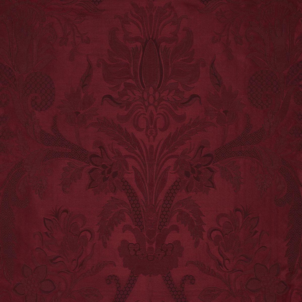 Cambourne Silk Damask – Burgundy – Bernard Thorp Fabric and Wallpapers