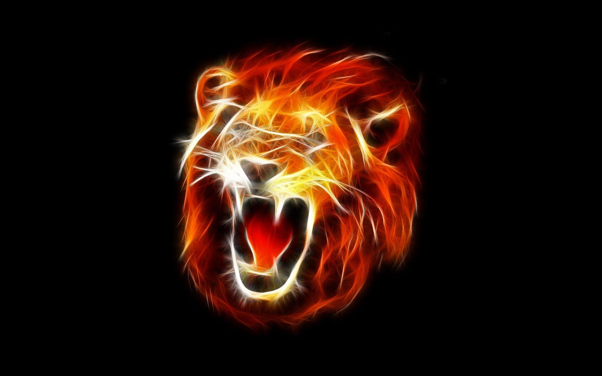 lion, Roar, Abstract Wallpaper HD / Desktop and Mobile Background