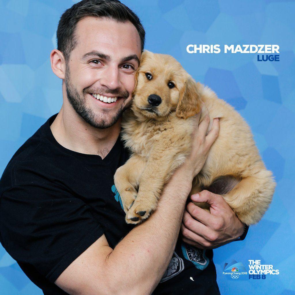 Chris Mazdzer. Winter Olympians With Puppies. POPSUGAR Fitness