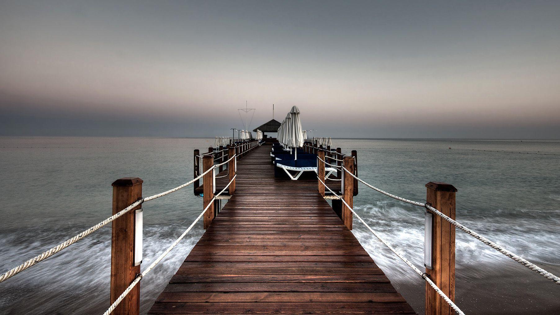 Turkish, Pier, Before, Storm, Cool Nature Wallpaper, Amazing