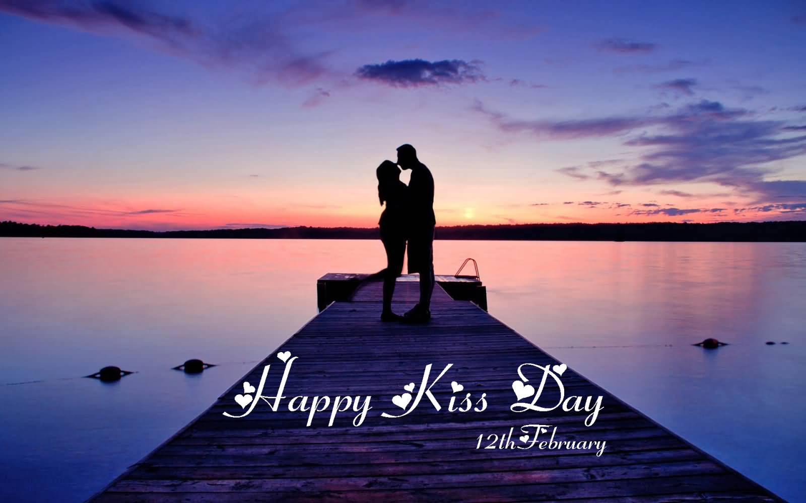 Happy Kiss Day Greeting Picture And Image