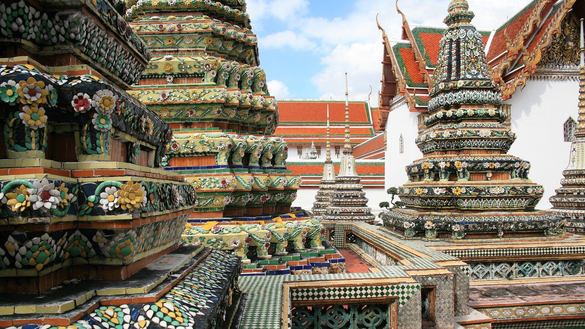 Full HD Wallpaper grand palace yard bangkok thailand, Desktop