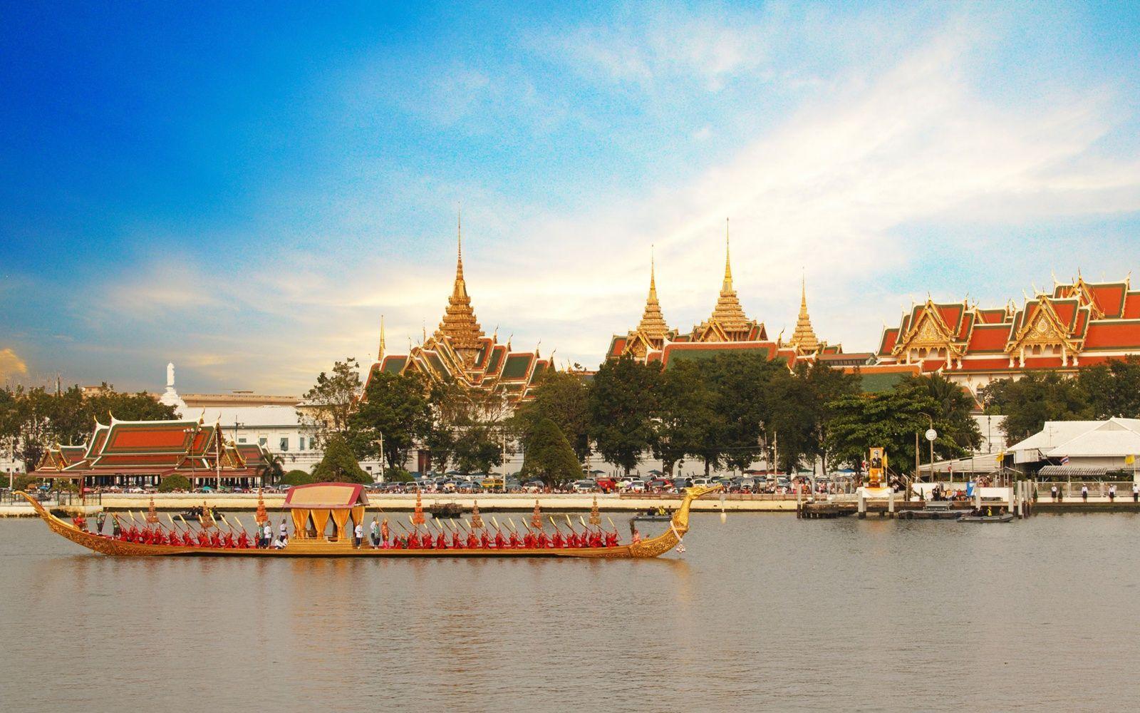Bangkok, Thailand's capital, is a large city known for ornate