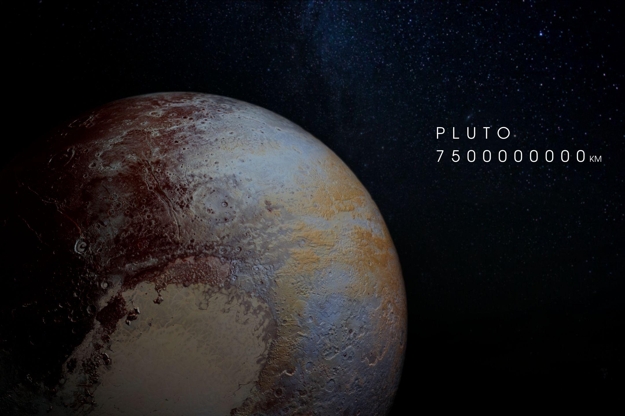 Pluto - High resolution images presents planets of the solar system. This  image elements furnished by NASA. Stock Photo by ©Shad.off 94458872